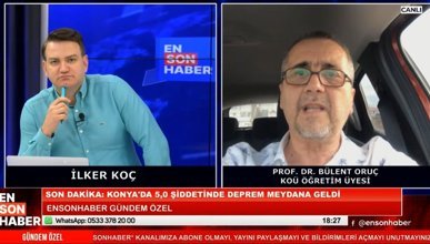 Bülent Oruç'tan Konya depremi yorumu: Anadolu levhasının her yerinde deprem olabilir