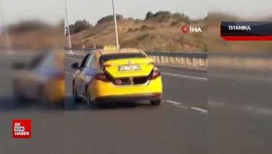 İstanbul'da taksinin bagajında tehlikeli yolculuk kameraya yansıdı