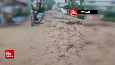 Tayvan’da Khanun Tayfunu, yağışlarla beraber heyelana neden oldu