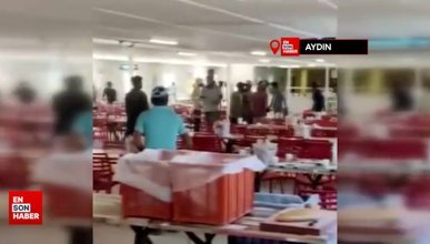 Aydın'da yemek yemek için toplandılar kavga ettiler