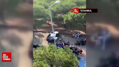 İstanbul'da zikzak yapan motosiklet kazaya neden oldu