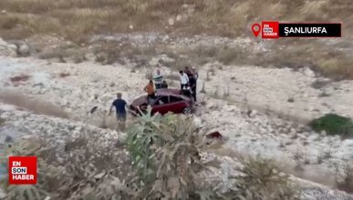 Şanlıurfa'da otomobil 25 metreden uçuruma düştü