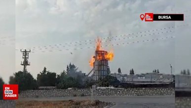 Bursa’da mobilya fabrikasındaki patlama kamerada