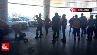 Kırklareli'de acil servis önünde kavga kamerada: 1’i polis 2 kişi yaralı