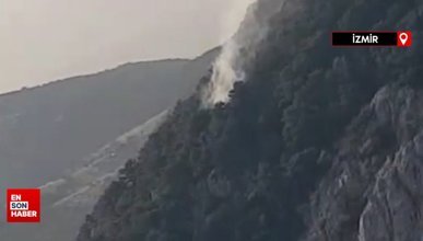 İzmir'de yıldırım ormana isabet etti: Yangın çıktı