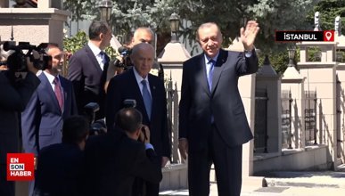 Cumhurbaşkanı Erdoğan, MHP lideri Bahçeli'yi Ankara'da konutunda ziyaret etti