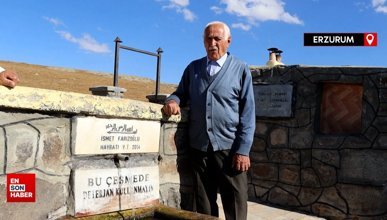Erzurum'da dedesinin vasiyetini yerine getirdi: Allahuekber Dağı'nda barınak yaptı