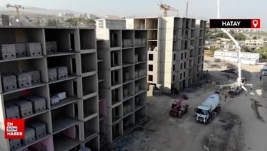 Hatay'da depremzedeler için yapılan TOKİ konutlarında sona doğru