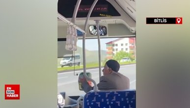 Bitlis'teki halk otobüsüne binen amcanın söylediği türküler viral oldu