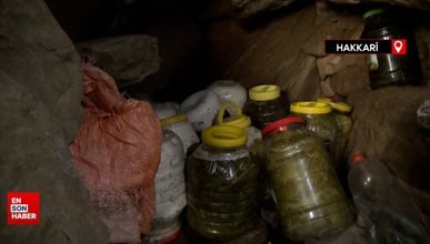 Hakkari'de unutulmayan gelenek: Doğal mağaralar buzdolabı olarak kullanılıyor