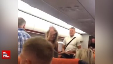 Uçakta cinsel ilişkiye girerken yakalanan çift böyle karşılandı
