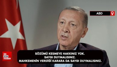 Cumhurbaşkanı Erdoğan, ABD'li sunucuya tepki gösterdi: Saygı duyacaksın