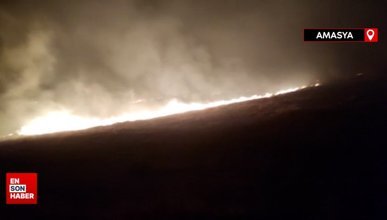Amasya’da merada yangın çıktı