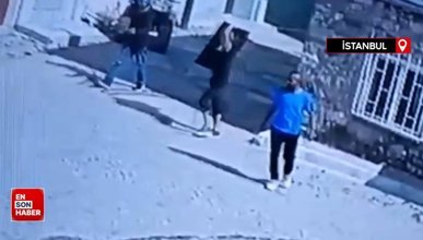 Çatalca'da televizyon hırsızlığı kamerada: LCD ekran televizyonu kucaklayarak böyle götürdüler