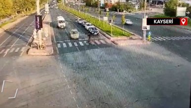 Kayseri'de önce otomobil, ardından minibüsün çarptığı skuterli Hasan öldü