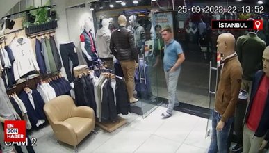 İstanbul'da mağazada rahat tavırlarla hırsızlık yapan şahıs kamerada
