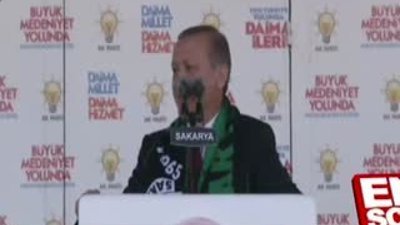 Sakarya'da Erdoğan'ı güldüren pankart