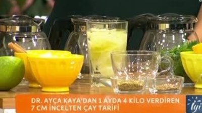 1 ayda 4 kilo verdiren çay tarifleri - DR Ayça Kaya
