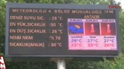 Meteoroloji'den Antalya'ya tehlikeli sıcaklık uyarısı