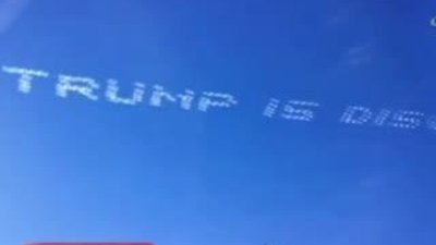 Amerikalı milyonerden Trump'a gökyüzünde yeni yıl mesajı