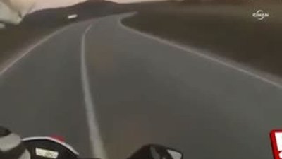 Kaza anını kasktaki kamera kaydetti 