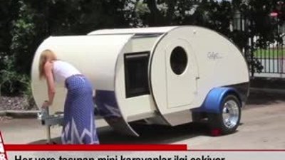 Her yere taşınan mini karavanlar ilgi çekiyor