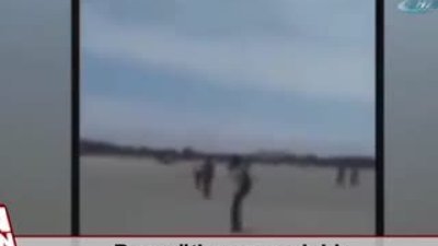 Paraşütle yere çakıldı