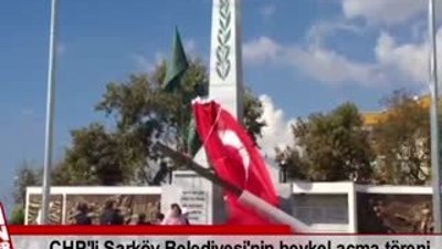 CHP'li Şarköy Belediyesi'nin heykel açma töreni