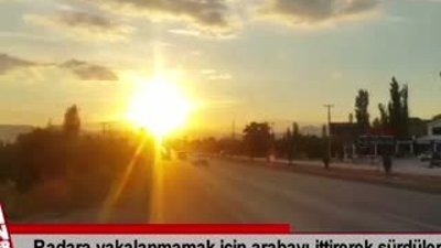 Radara yakalanmamak için arabayı ittirerek sürdüler