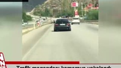 Trafik magandası kameraya yakalandı