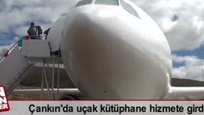 Çankırı'da uçak kütüphane hizmete girdi