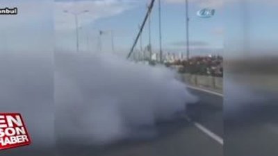 Köprüyü kapatıp drift yaptılar