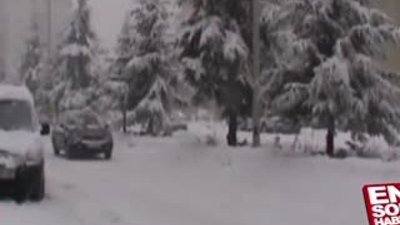 Konya'dan kar manzaraları