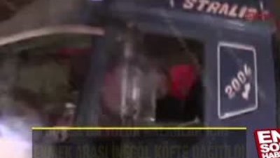 Yolda mahsur kalanlara inegöl köfte dağıtıldı