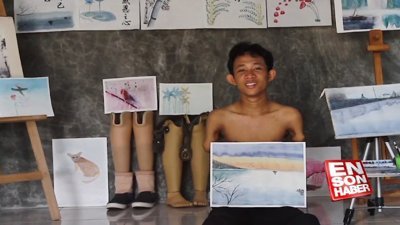 Endonezya'da inanılmaz bir ressam