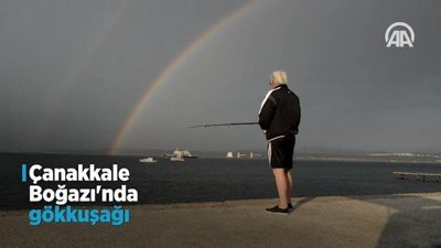 Çanakkale Boğazı'nda gökkuşağı