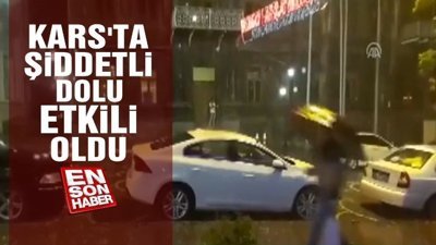 Kars'ta şiddetli dolu etkili oldu