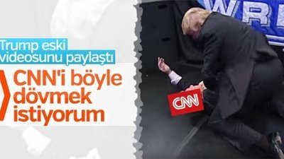 Trump CNN'i dövdüğü videoyu paylaştı