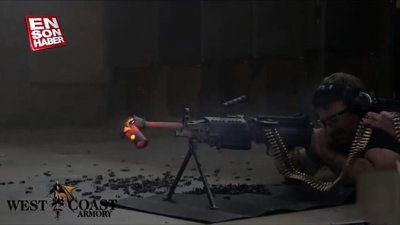 Makineli tüfek susturucusunun erime anı