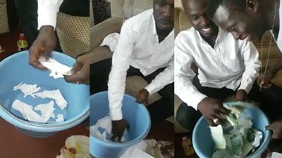 Peçeteleri bir kova dolusu paraya dönüştüren sihirbaz