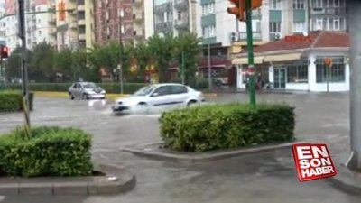 Eskişehir yine sağanak yağışa teslim 