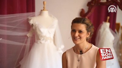 Düğünü için adeta kreasyonunu tasarladı
