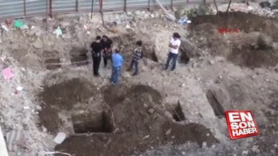 Zeminden çıkan eserler inşaat çalışmasını durdurdu