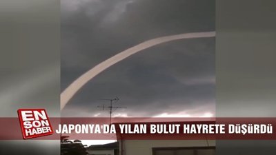 Japonya'da yılan bulut hayrete düşürdü