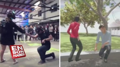 Sanal gerçeklik ortamında evlilik teklifi