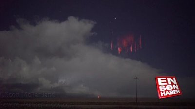Ağır çekim görüntüsüyle Kızıl cin (Red sprite)