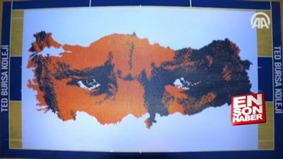 32 bin karton bardakla Türkiye haritası yaptılar