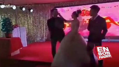 Düğünde gaf yapan sunucuya gelinden tokat