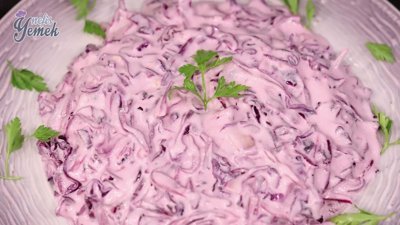 Mor lahana mezesi tarifi