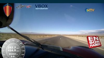 Saatte 457 km hıza ulaştı